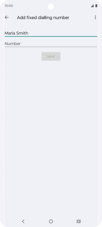 Press Number and key in the required phone number.