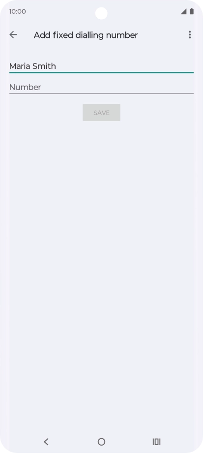 Press Number and key in the required phone number.