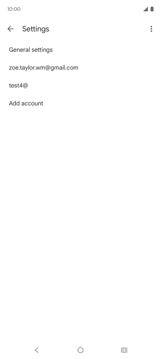 Press the required email account.