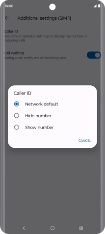 Press Show number to turn on caller identification.