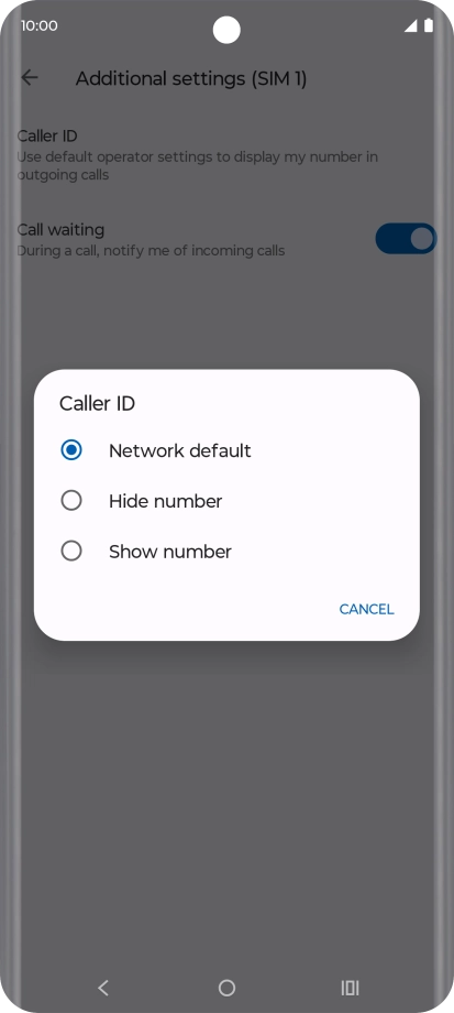 Press Show number to turn on caller identification.