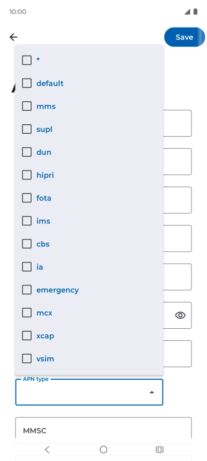 Press default to turn on the setting.