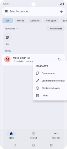 Press Block/report spam. Press Block/report spam.