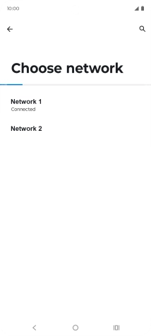 Press the required network.