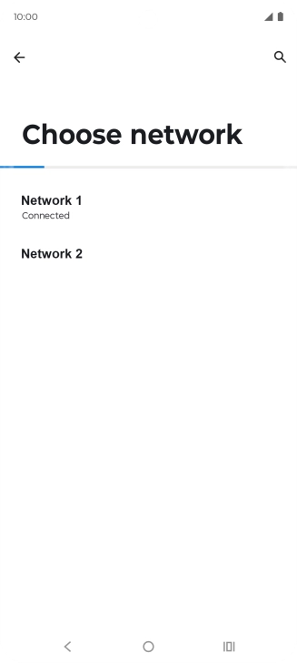 Press the required network.