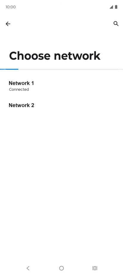 Press the required network.