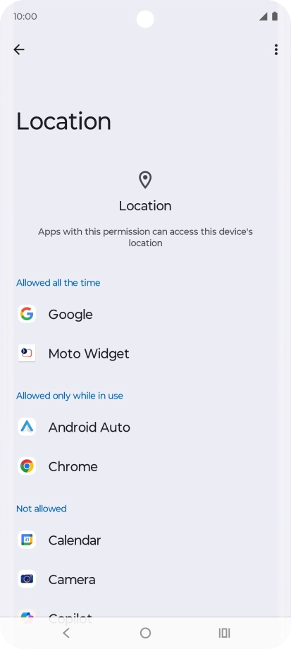 Press the required app.