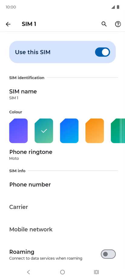 Press the indicator next to 