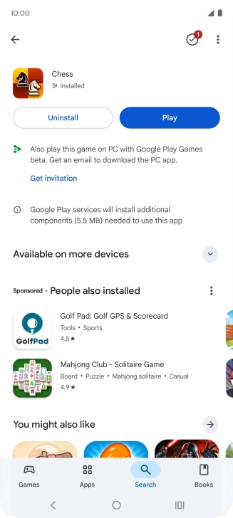 Press the Home key to return to the home screen.