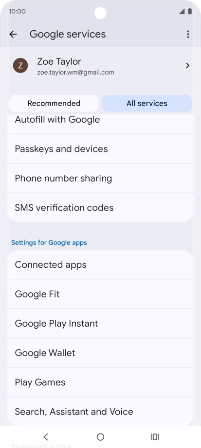Press Search, Assistant and Voice.