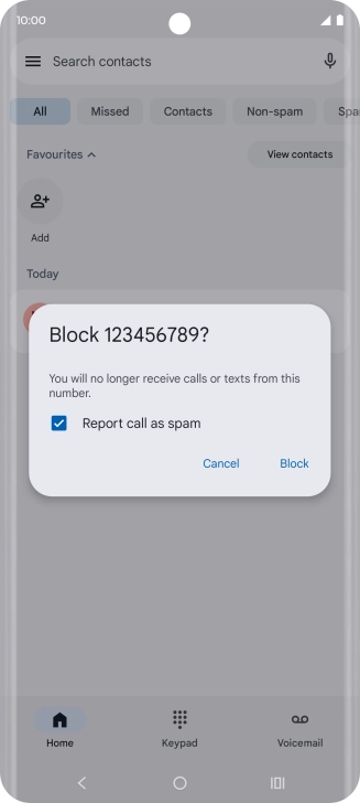 To report the number as spam, press Report call as spam. To report the number as spam, press Report call as spam.