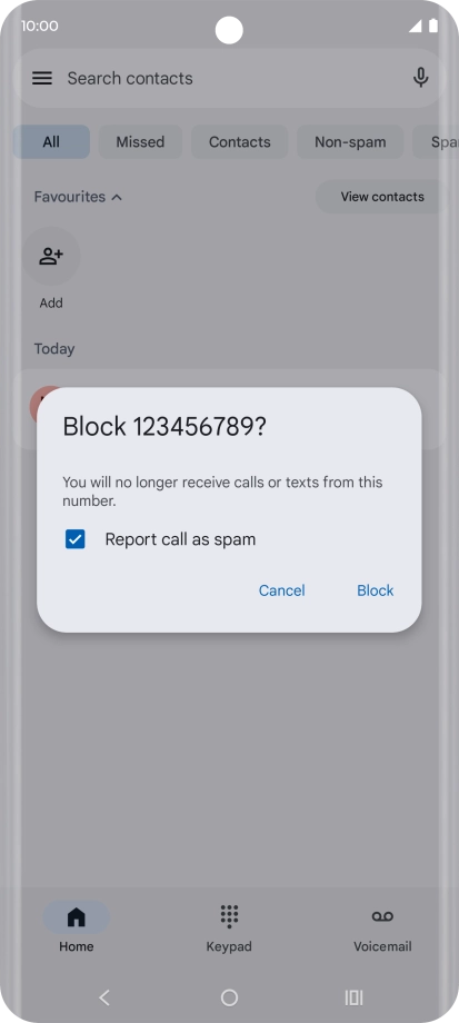 To report the number as spam, press Report call as spam. To report the number as spam, press Report call as spam.