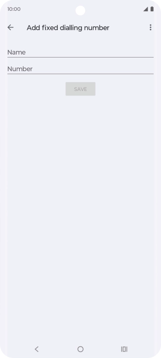 Press Name and key in the required name.