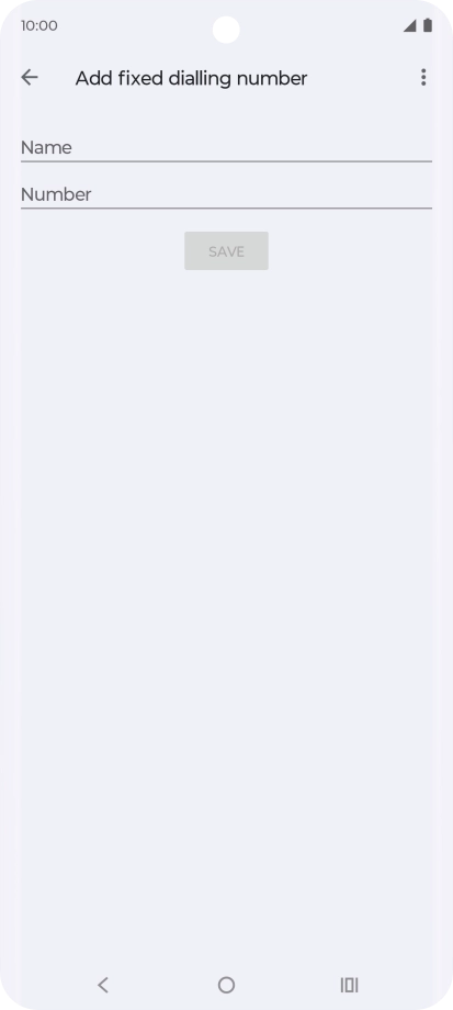 Press Name and key in the required name.