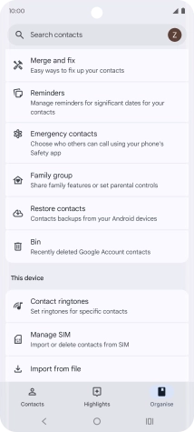 Press Manage SIM. Press Manage SIM.