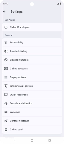 Press Calling accounts.