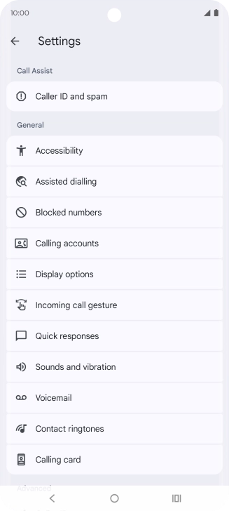 Press Calling accounts.