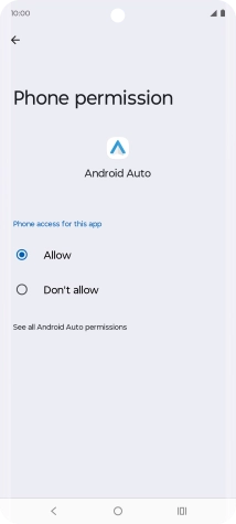 Press the required setting.