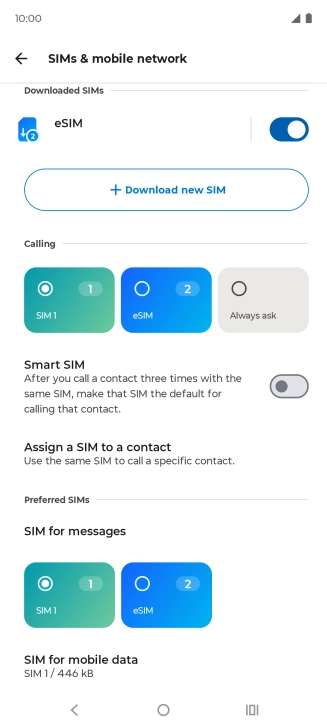Press the required price plan.