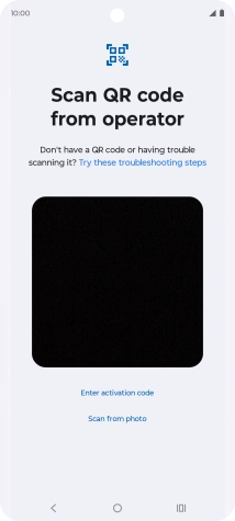 Place the QR code you've received inside the phone camera frame to scan the code.