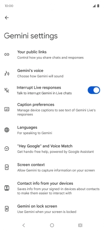 Follow the instructions on the screen to select the required settings.