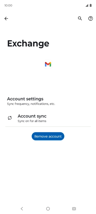 Press Remove account.