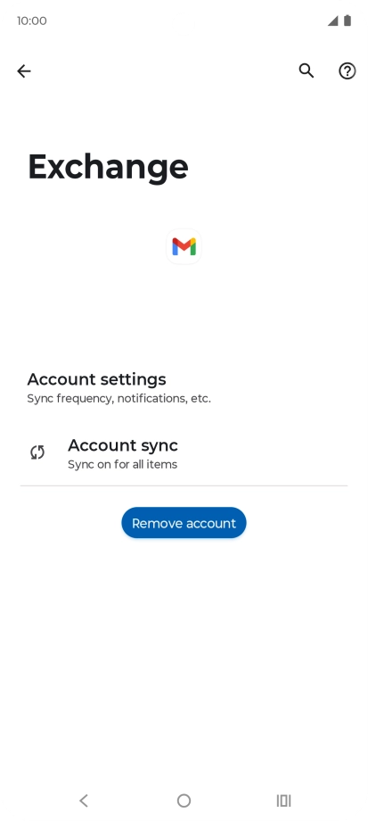 Press Remove account.