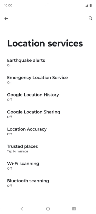 Press Location Accuracy.