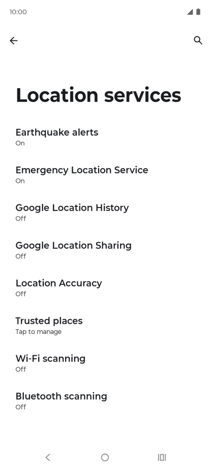 Press Location Accuracy.