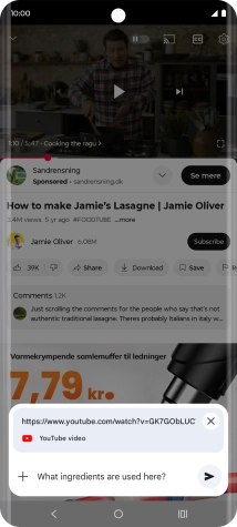 Follow the instructions on the screen to type or speak the required question for the video.