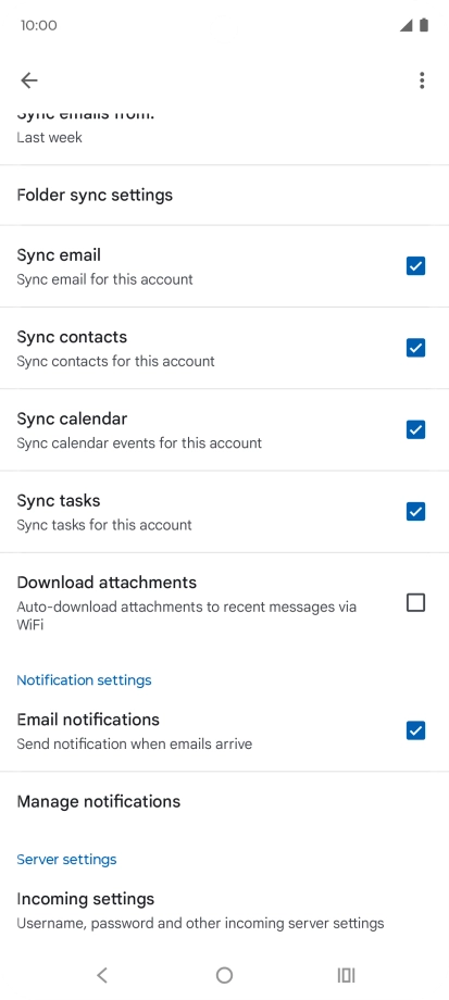 Press the field next to 