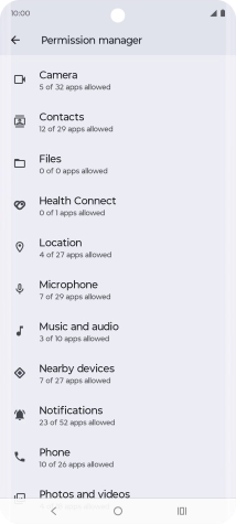 Press the required phone function.