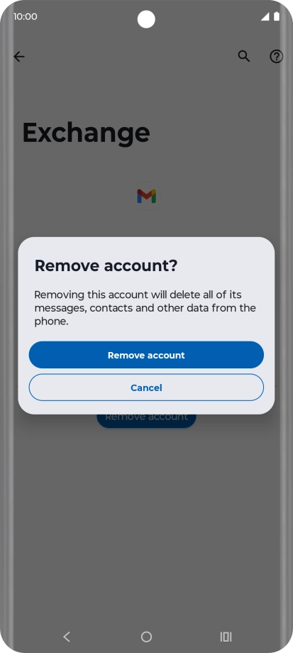 Press Remove account.