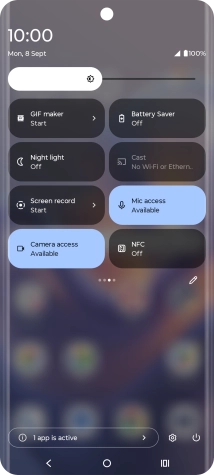 Press the low power mode icon to turn on the function.