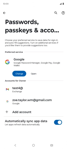 Press the required email account.