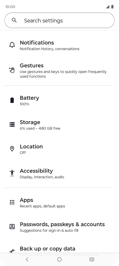Press Accessibility.