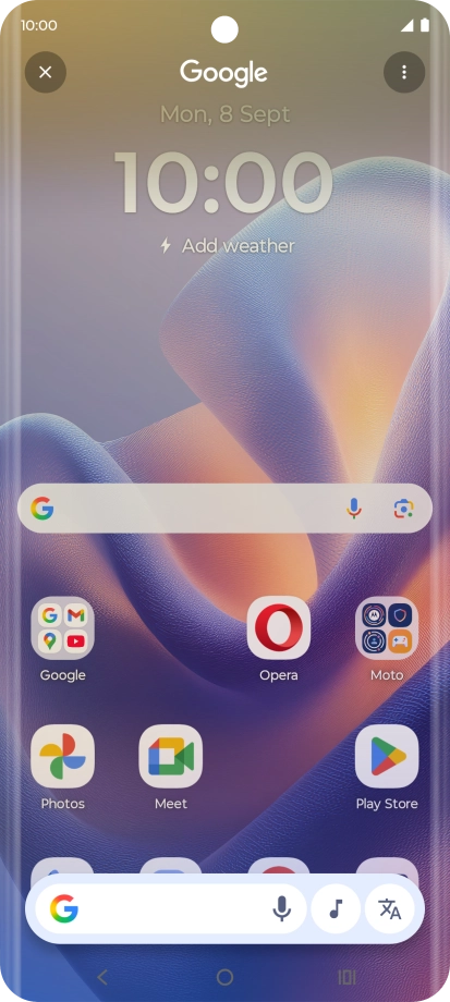 Press the music icon and wait for the search results.