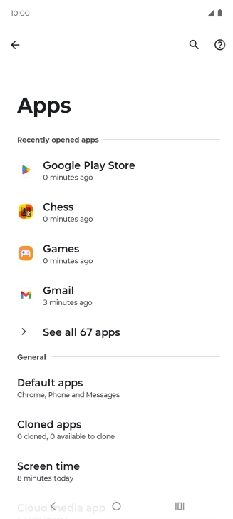 Press See all apps. Press See all apps.