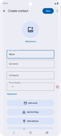Press Surname and key in the required last name. Press Surname and key in the required last name.
