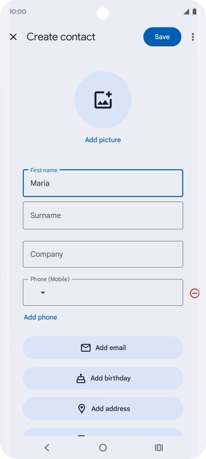 Press Surname and key in the required last name. Press Surname and key in the required last name.
