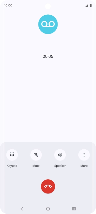 Press the end call icon.