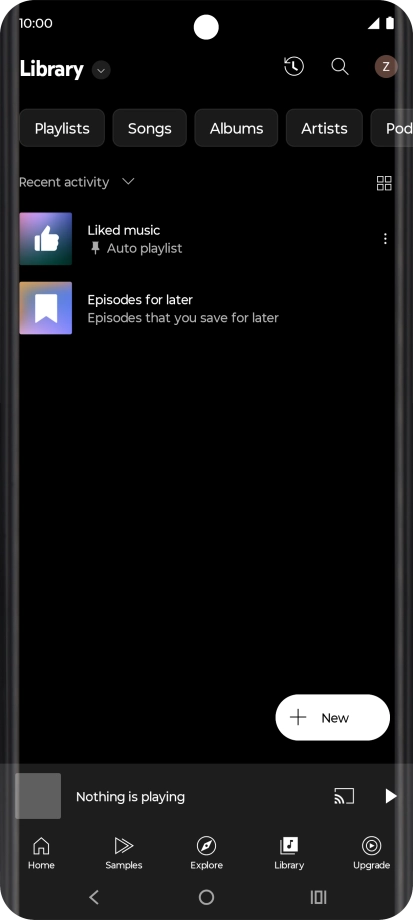 Press the drop down list.