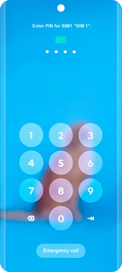 If your SIM is locked, key in your PIN and press arrow right. If your SIM is locked, key in your PIN and press arrow right.