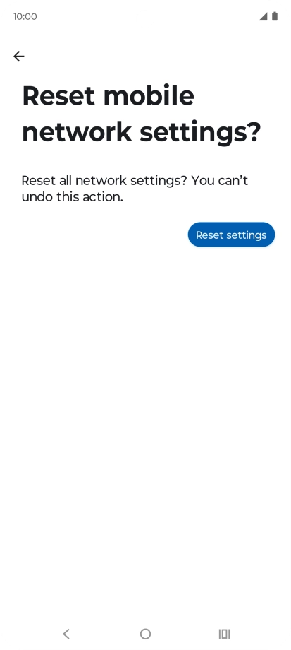 Press Reset settings. Press Reset settings.