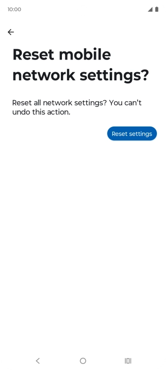 Press Reset settings. Press Reset settings.