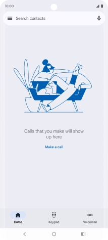 Press the menu icon.