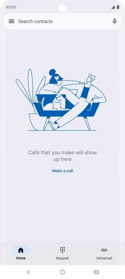 Press the menu icon.