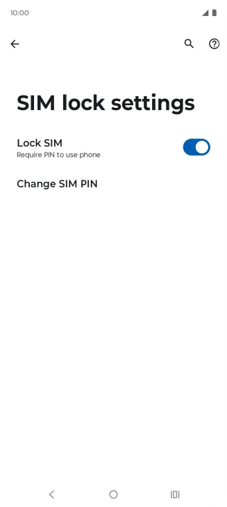 Press Change SIM PIN.