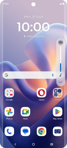 Press the sound mode icon the necessary number of times to turn silent mode on or off.
