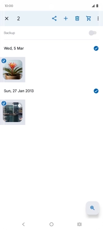Press the share icon. Press the share icon.